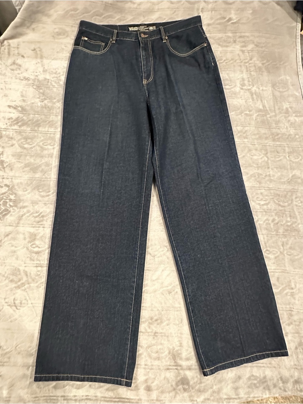 Ecko Unltd Denim Foundry Baggy Fit Dark Wash Blue Denim 5-Pocket Jeans 36x34